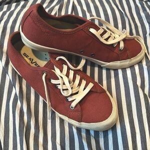 SeaVees sz 6.5 Monterey Canvas Classic Sneakers - Ochre Red